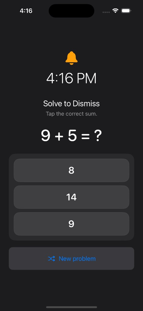 Clocks Plus puzzle mode math challenge screen