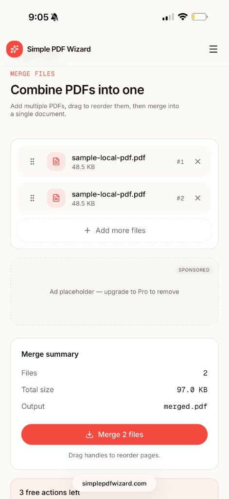 Simple PDF Wizard